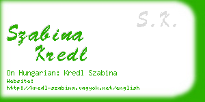 szabina kredl business card